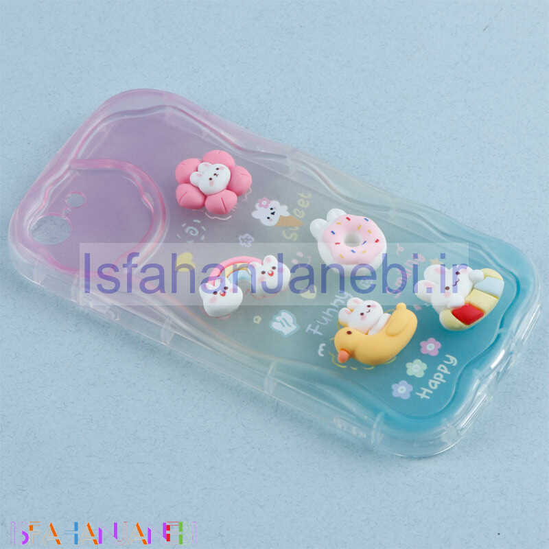 اصفهان جانبی-قاب رنگی عروسک برجسته محافظ لنزدار iPhone 7 / 8 / SE 2020