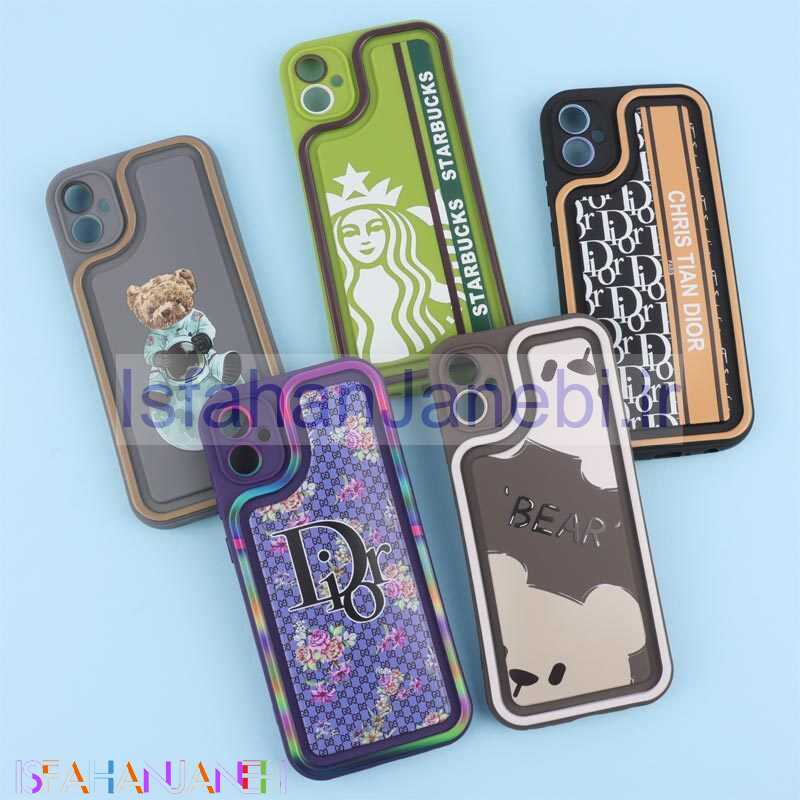 اصفهان جانبی-قاب سولید طرح دار دو رنگ محافظ لنزدار Samsung Galaxy A05