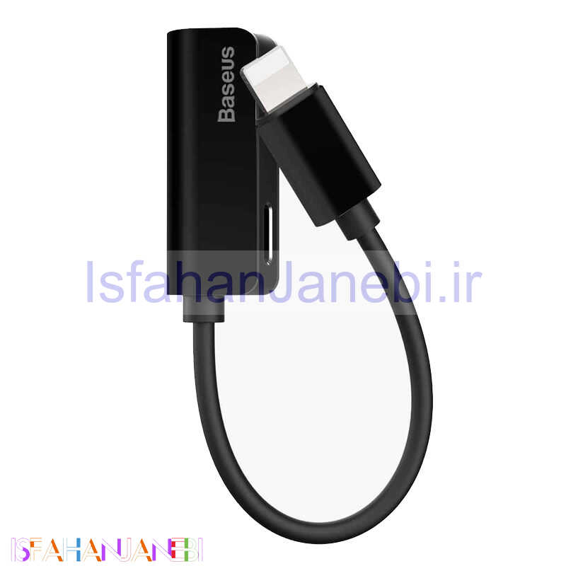 اصفهان جانبی-مبدل 1 به 2 لایتنینگ به لایتنینگ و جک 3.5 میلی متری صدا Baseus L32