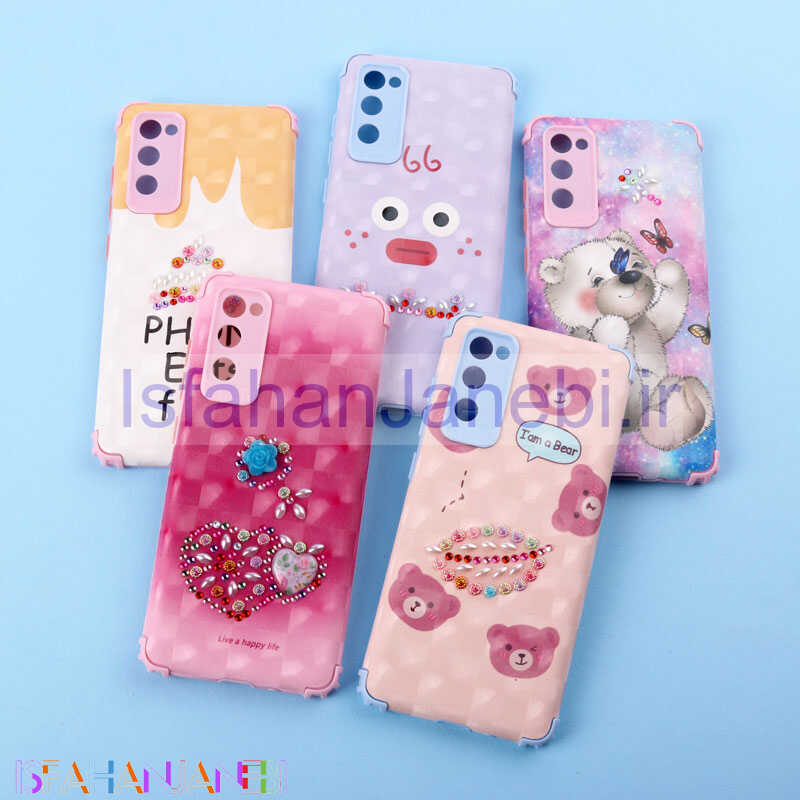 اصفهان جانبی-قاب فانتزی نگین دار کپسولی محافظ لنزدار Samsung Galaxy S20 FE