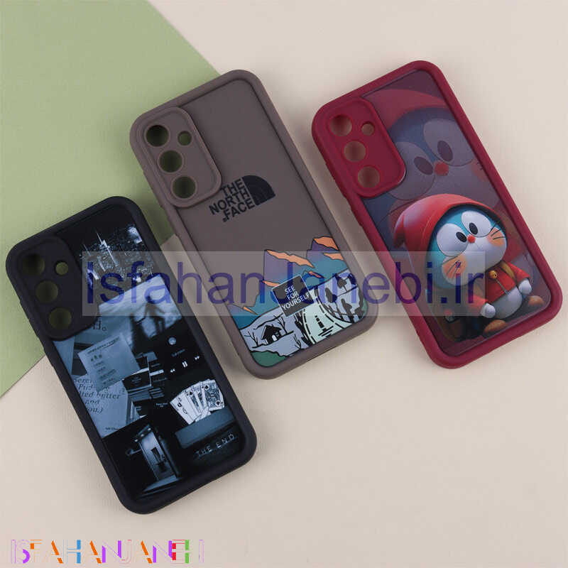 اصفهان جانبی-قاب سولید طرح دار محافظ لنزدار Samsung Galaxy A55