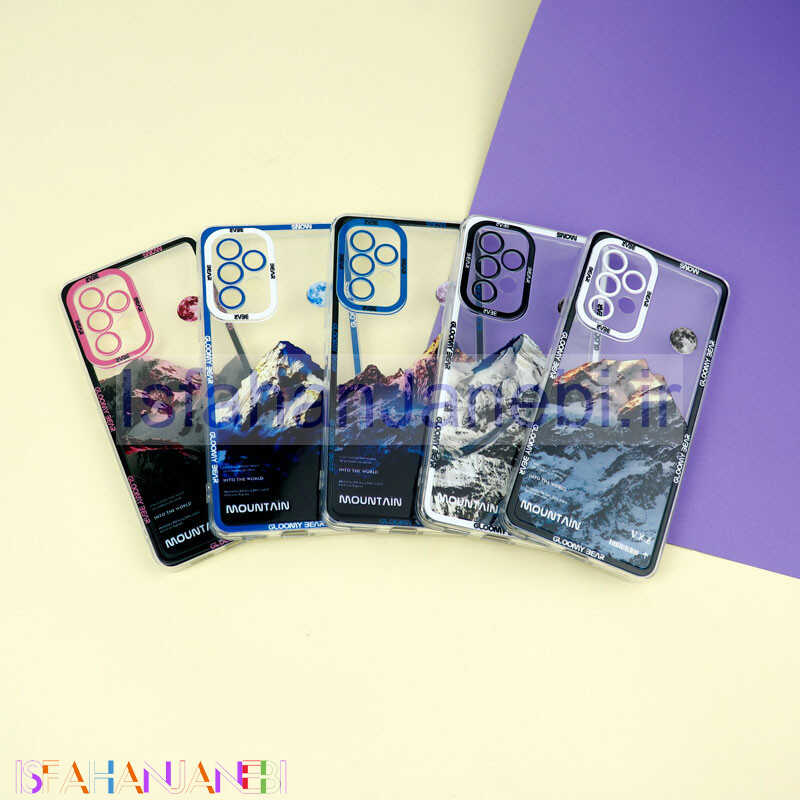 اصفهان جانبی-قاب ژله ای شفاف طرح کوهستان محافظ لنزدار Samsung Galaxy A53 5G