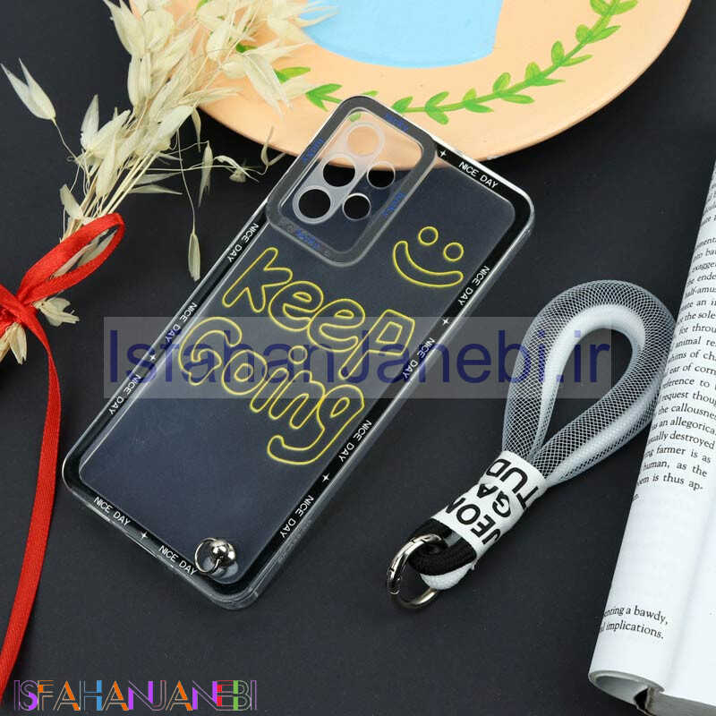 اصفهان جانبی-قاب طرحدار Keep Going محافظ لنزدار + بند آویز لنیارد Samsung Galaxy A33 5G