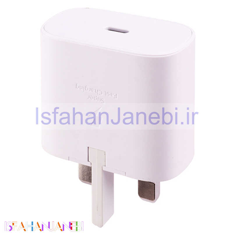 اصفهان جانبی-کلگی فست شارژ Samsung EP-TA800 3Pin 3A PD 25W Type-C سرجعبه