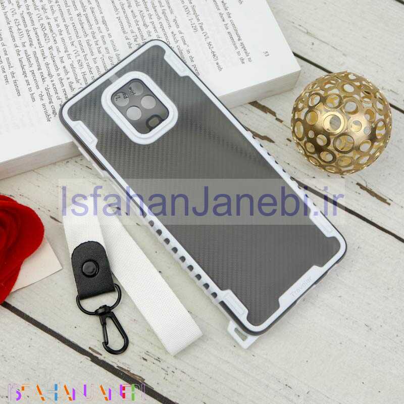 اصفهان جانبی-قاب PC Carbon محافظ لنز دار + بند آویز Xiaomi Redmi Note 9s