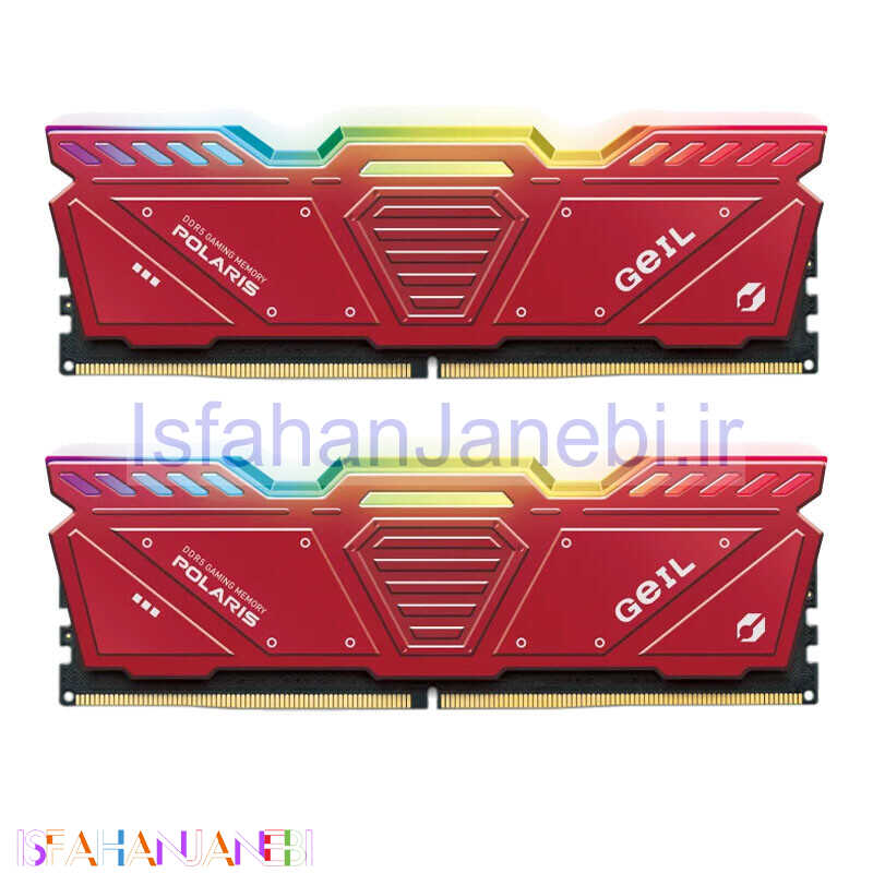 اصفهان جانبی-رم کامپیوتر گیل Polaris RED RGB DDR5 32GB Dual 5600MHz CL38