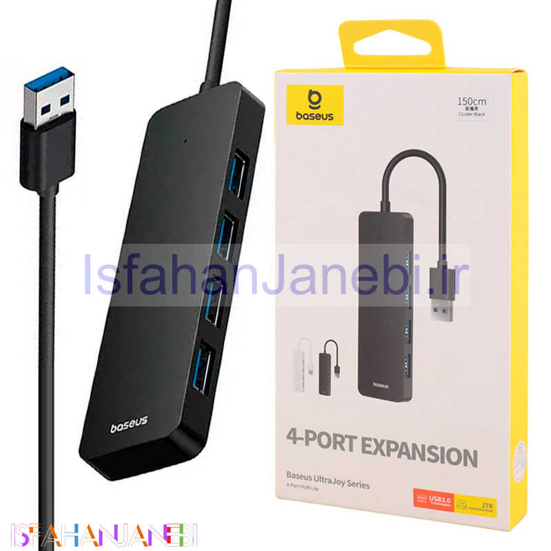 اصفهان جانبی-هاب 3 پورت USB3.0 باسئوس UltraJoy Series B0005280B111