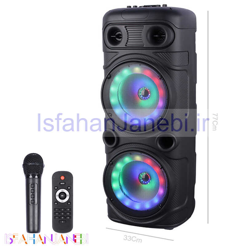 اصفهان جانبی-اسپیکر چمدانی بلوتوثی Sing-E ZQS8210S + میکروفون و ریموت کنترل