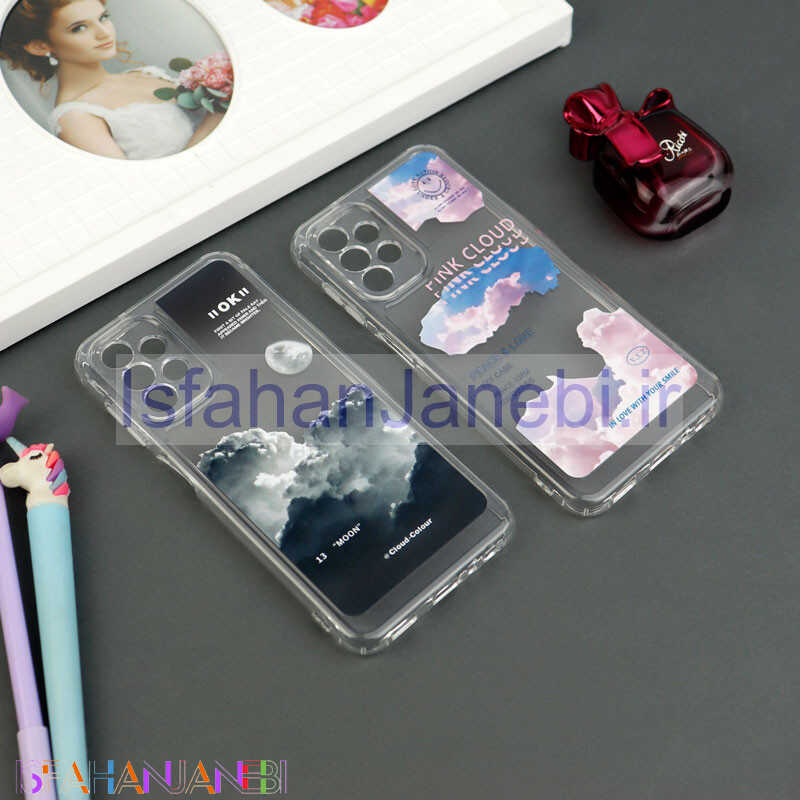 اصفهان جانبی-قاب ژله ای شفاف طرحدار محافظ لنزدار Samsung Galaxy A13 4G
