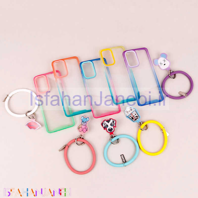 اصفهان جانبی-قاب PC شفاف دو رنگ + بند آویز Samsung Galaxy A73