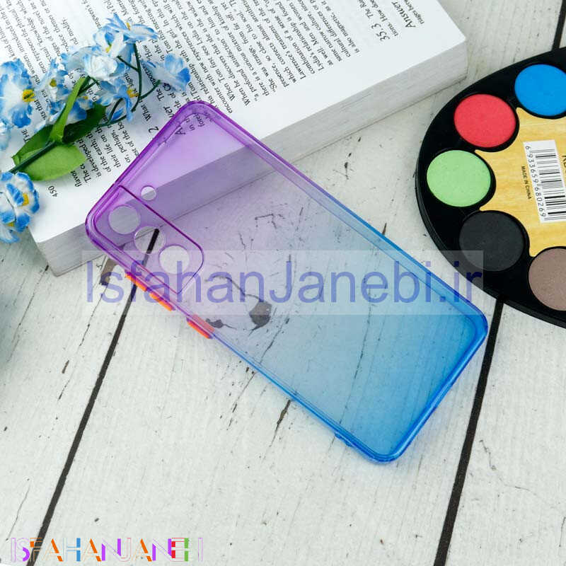 اصفهان جانبی-قاب آبرنگی دور رنگی محافظ لنزدار Samsung Galaxy S21 FE 5G