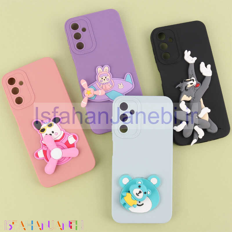 اصفهان جانبی-قاب سیلیکونی اسپینردار محافظ لنزدار سامسونگ Galaxy A14 4G / A14 5G