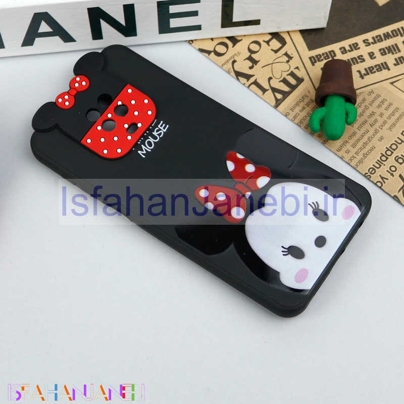 اصفهان جانبی-قاب سیلیکونی عروسکی محافظ لنزدار طرح Minnie Mouse شیائومی Xiaomi Redmi Note 9s / Note 9 Pro