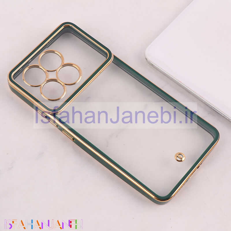 اصفهان جانبی-قاب Space شیائومی Poco X6 Pro دور رنگی محافظ لنزدار