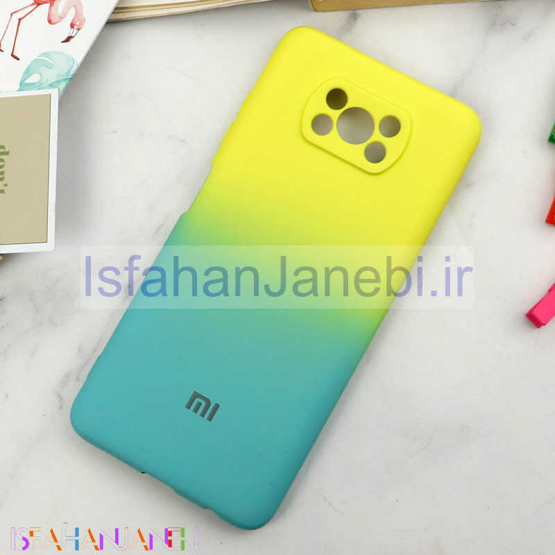 اصفهان جانبی-قاب سیلیکونی محافظ لنزدار دو رنگ Xiaomi Poco X3
