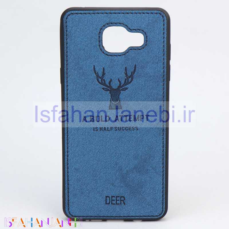 اصفهان جانبی-قاب چرمی طرح گوزن Samsung A5 2016 آبی