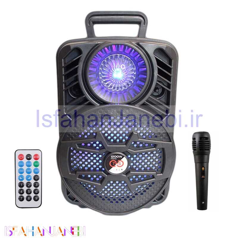 اصفهان جانبی-اسپیکر چمدانی بلوتوثی رم و فلش خور ALP-806 + میکروفون و ریموت کنترل