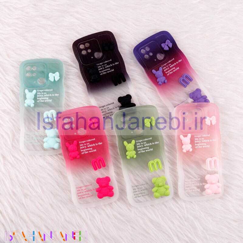 اصفهان جانبی-قاب عروسکی برجسته دو رنگ محافظ لنزدار Xiaomi Redmi 10C