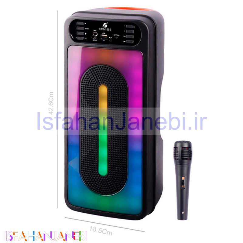 اصفهان جانبی-اسپیکر بلوتوثی رم و فلش خور KTS-1555 + میکروفون