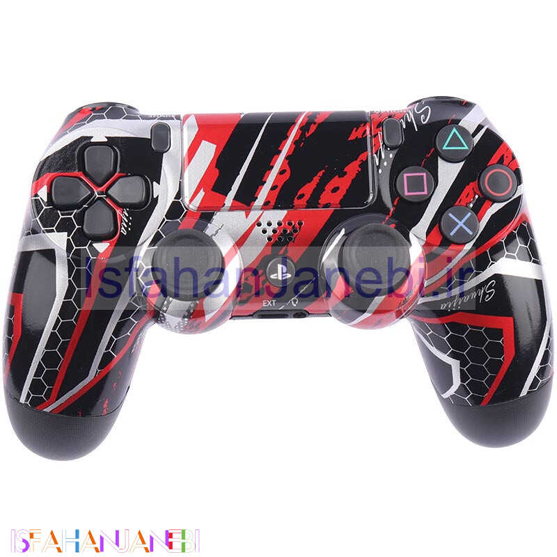 اصفهان جانبی-دسته بازی بی سیم SONY PlayStation 4 DualShock 4 High Copy طرح مشکی قرمز
