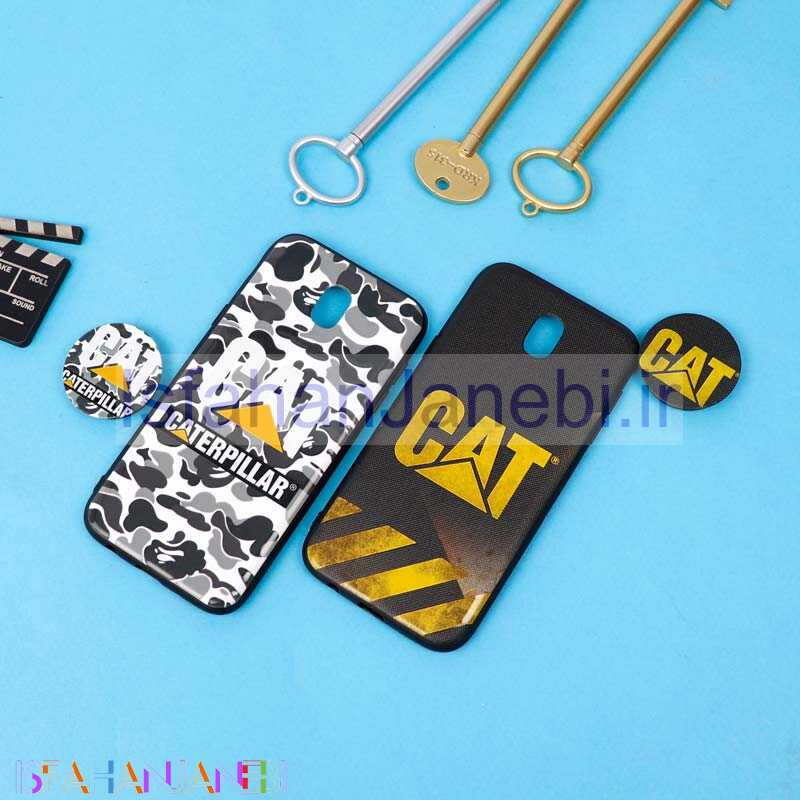 اصفهان جانبی-قاب فانتزی برجسته + پاپ سوکت طرح CAT سامسونگ J5 Pro سری D