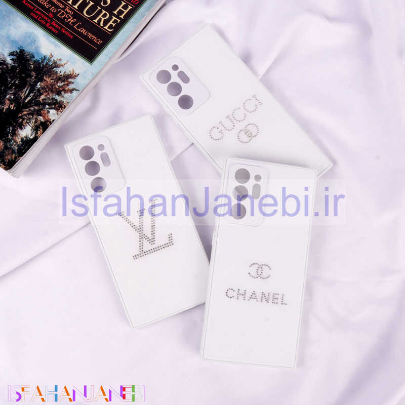 اصفهان جانبی-قاب PVD نگین دار Ipefet محافظ لنزدار Samsung Galaxy Note 20 Ultra سفید
