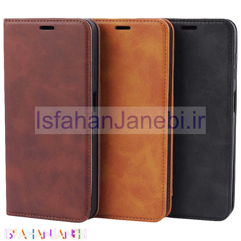 اصفهان جانبی-کیف چرمی Santa Barbara محافظ لنزدار Samsung Galaxy A13 4G
