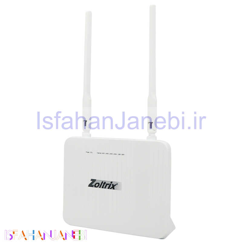 اصفهان جانبی-مودم روتر 2 آنتن Zoltrix ZXV-818-P ADSL2+ / VDSL2+ 300Mbps