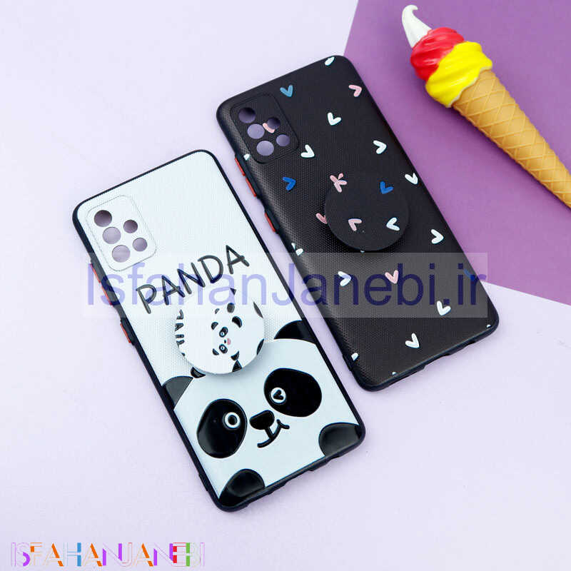 اصفهان جانبی-قاب فانتزی طرحدار دخترانه محافظ لنزدار + پاپ سوکت Samsung Galaxy A51 سری R