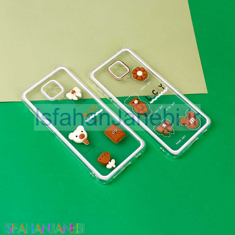 اصفهان جانبی-قاب عروسکی خرس بیسکویتی محافظ لنزدار Xiaomi Redmi Note 9s