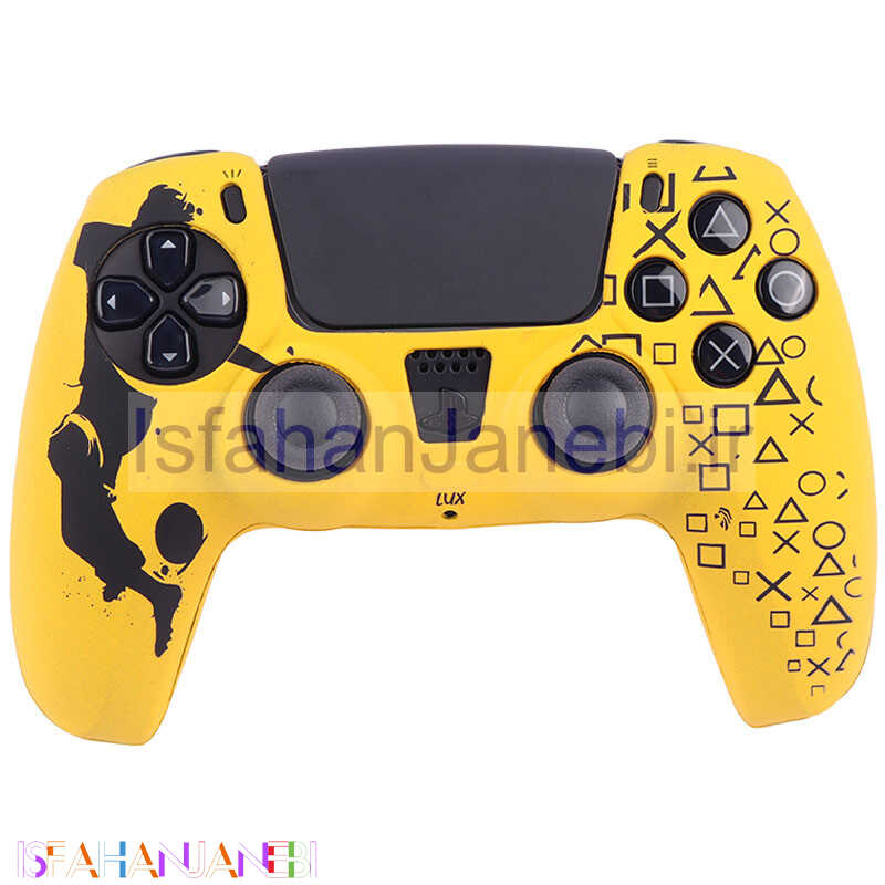 اصفهان جانبی-روکش دسته بازی PS5 طرح فوتبالی زرد مشکی