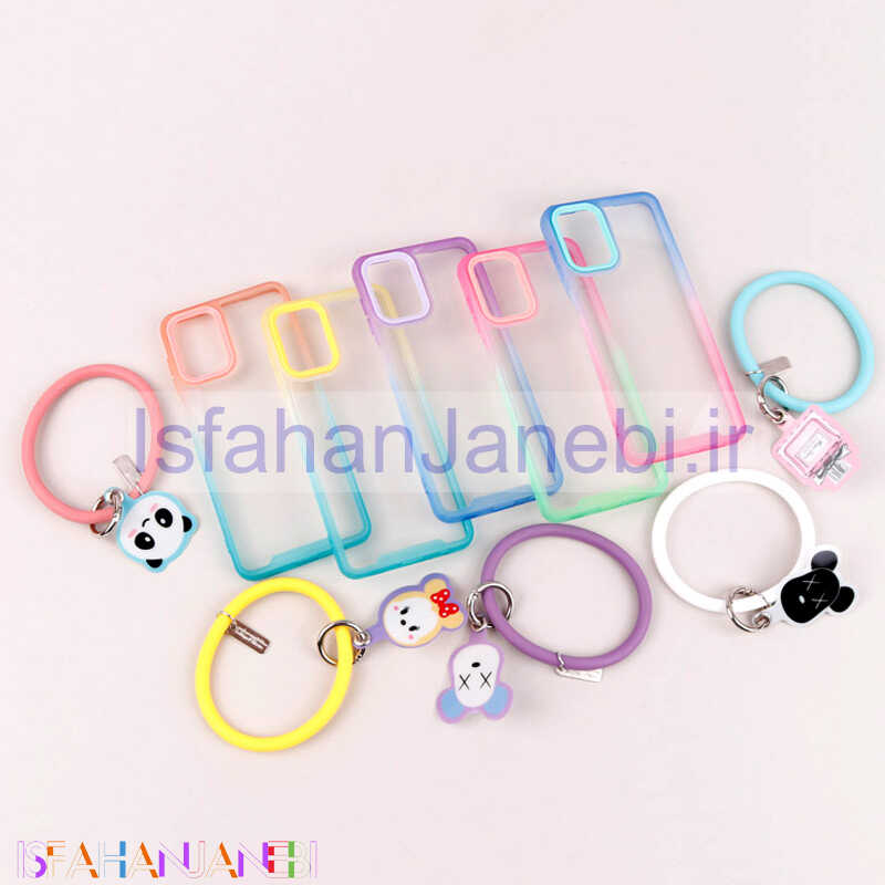 اصفهان جانبی-قاب PC شفاف دو رنگ + بند آویز Samsung Galaxy A12