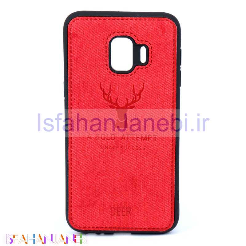اصفهان جانبی-قاب چرمی طرح گوزن Samsung J2 Core قرمز