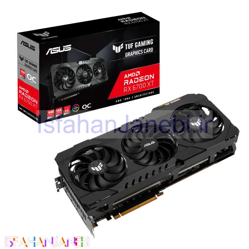 اصفهان جانبی-کارت گرافیک ASUS TUF Radeon RX6700 XT O12G GDDR6 192Bit