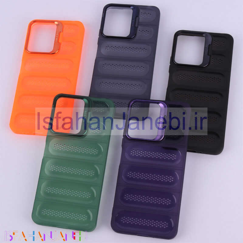 اصفهان جانبی-قاب پافر توری دار ژله ای استندشو شیائومی Redmi 13C / Poco C65