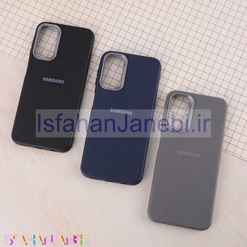 اصفهان جانبی-قاب چرمی ژله ای Leather سامسونگ Galaxy A14 4G / A14 5G لوگودار