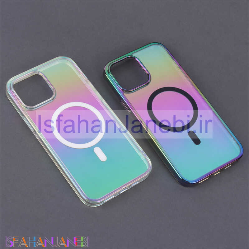 اصفهان جانبی-قاب شفاف هولوگرامی اورجینال PC Creative Case مگ سیف iPhone 13 Pro Max