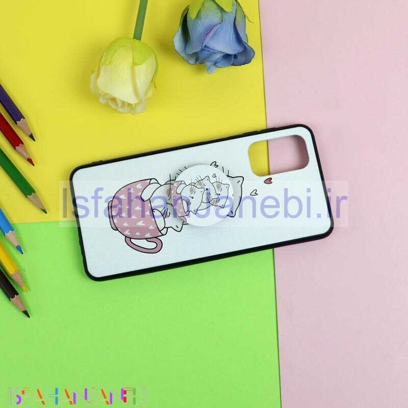 اصفهان جانبی-قاب فانتزی برجسته + پاپ سوکت طرح گربه سامسونگ A32 سری D