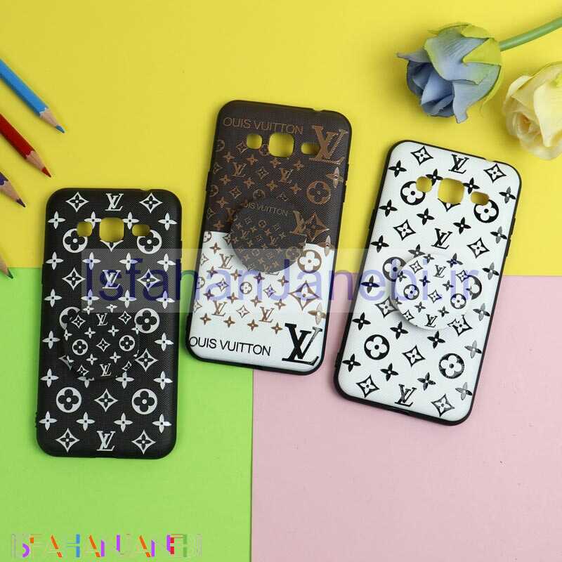 اصفهان جانبی-قاب فانتزی برجسته + پاپ سوکت طرح LV سامسونگ J3 2016 سری D