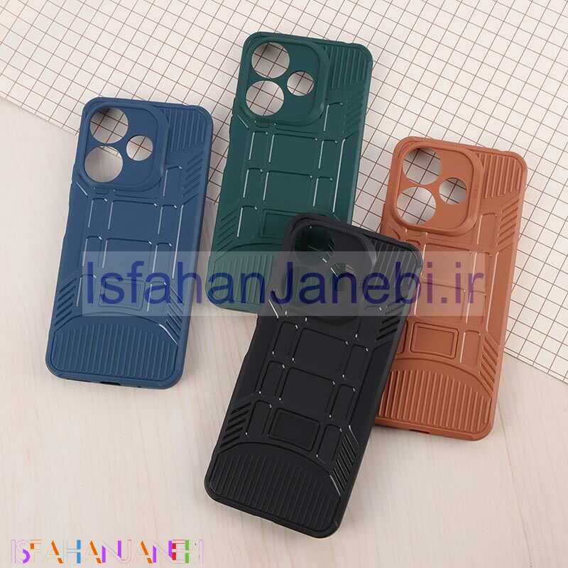 اصفهان جانبی-قاب سیلیکونی ژله ای شیائومی Redmi 13 4G / Redmi 13 5G پنجره ای محافظ لنزدار