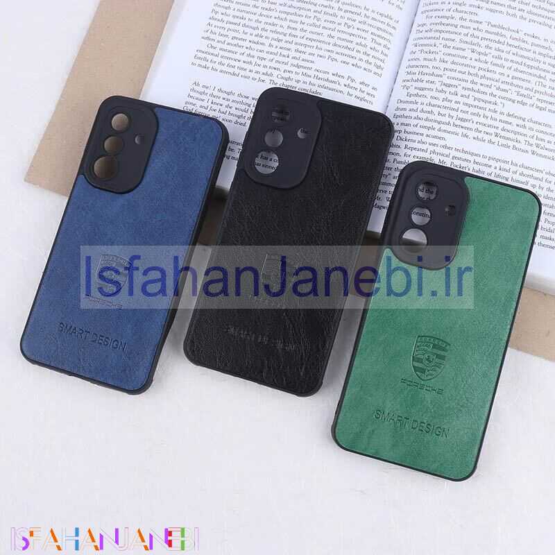اصفهان جانبی-قاب چرمی Smart Design سامسونگ Galaxy A36 طرح Porsche محافظ لنزدار