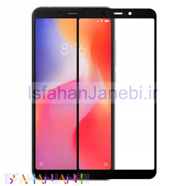 اصفهان جانبی-گلس تمام چسب Xiaomi Redmi 6A مشکی