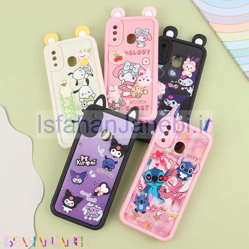 اصفهان جانبی-قاب کبریتی سولید سامسونگ Galaxy A20 / A30 عروسکی گوش دار محافظ لنزدار