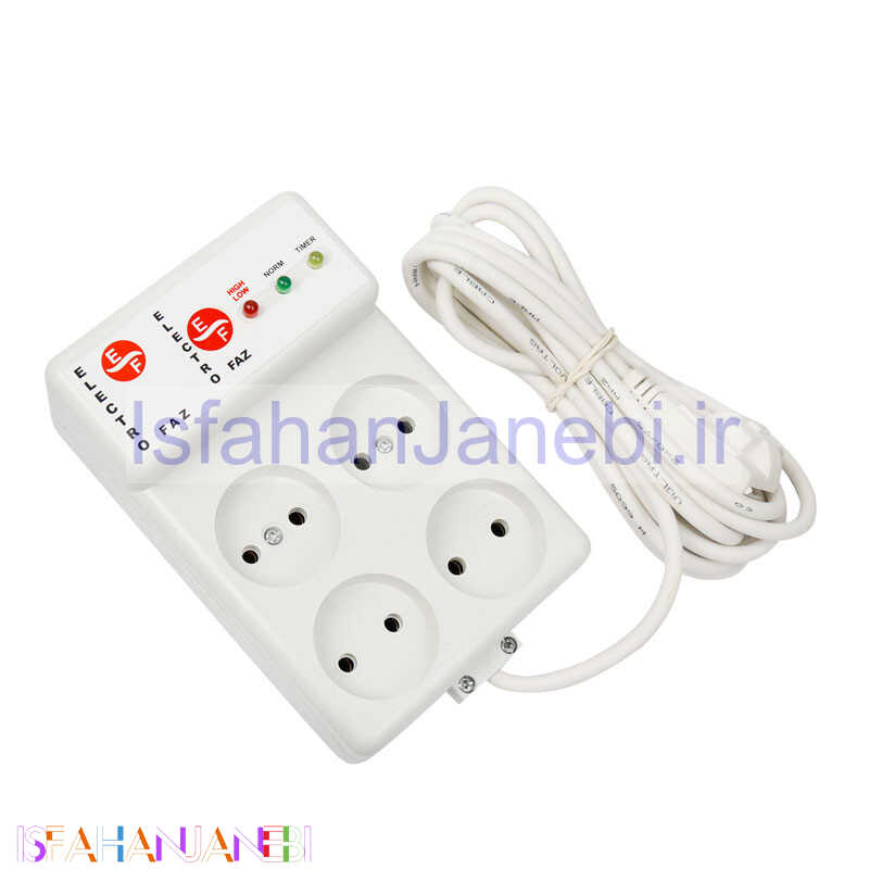 اصفهان جانبی-محافظ برق 4 خانه الکترو فاز 3 متری مدل 4001