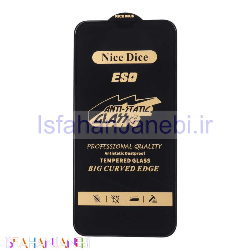 اصفهان جانبی-گلس آنتی استاتیک Nice Dice آیفون iPhone 11 / XR