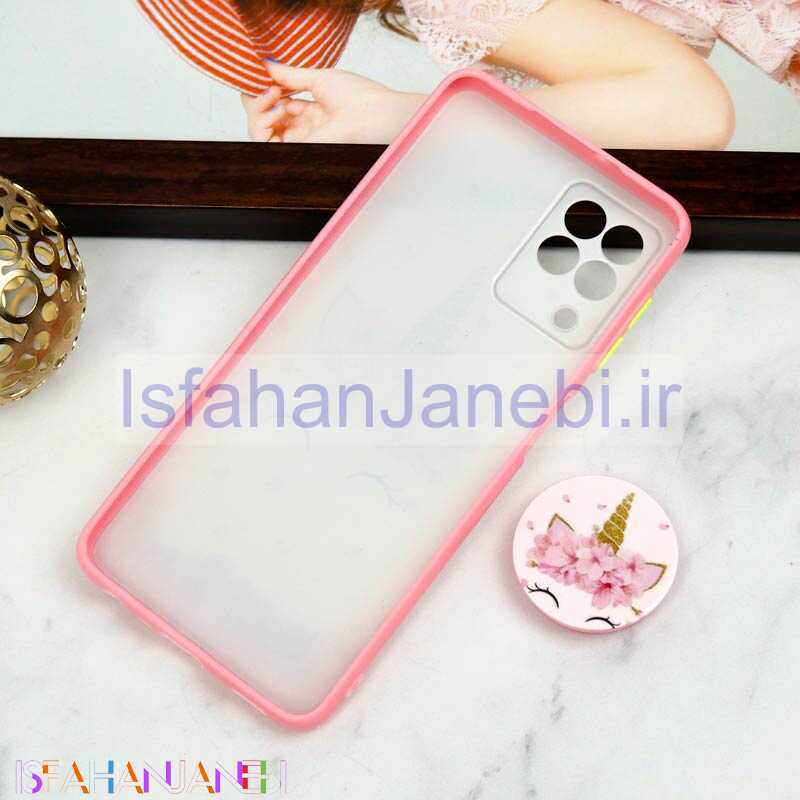 اصفهان جانبی-قاب PC محافظ لنز دار طرح یونیکورن + پاپ سوکت Samsung Galaxy A22 4G