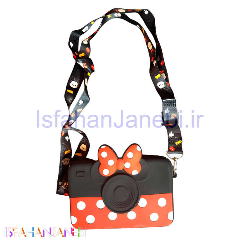 اصفهان جانبی-کیف فانتزی سیلیکونی طرح دوربین + بند آویز
