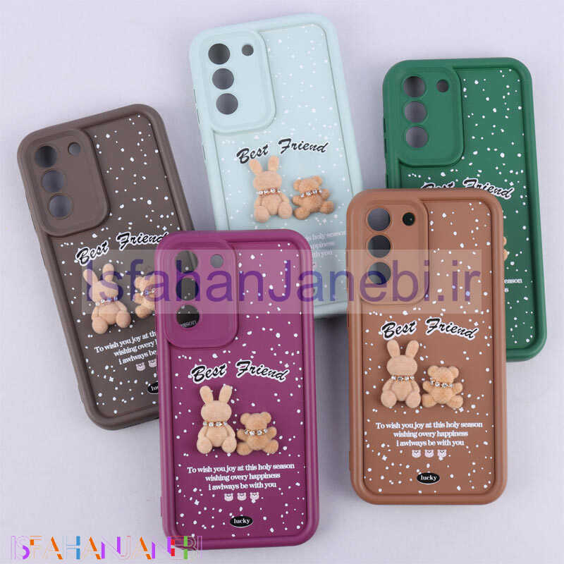 اصفهان جانبی-قاب سولید کیس عروسکی پشمالو محافظ لنزدار Samsung Galaxy S21 FE 5G