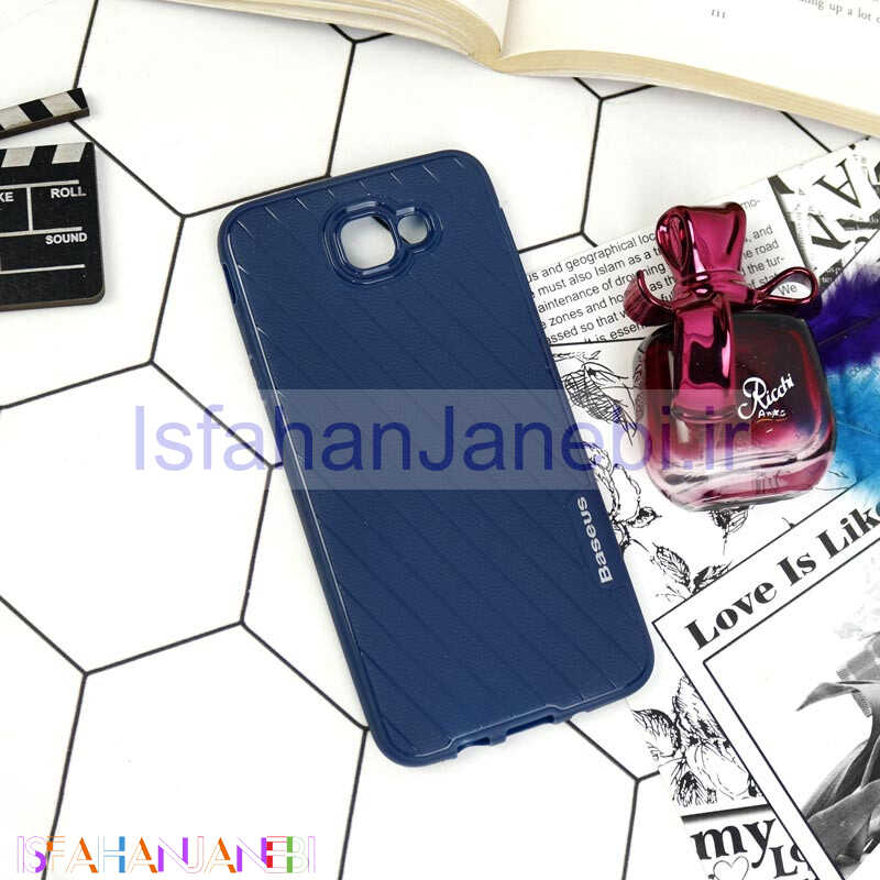 اصفهان جانبی-قاب ژله ای بیسوس راه راه Samsung Galaxy J5 Prime سرمه ای