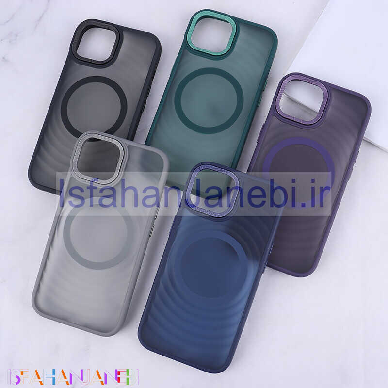 اصفهان جانبی-قاب مگ سیف آیفون iPhone 15 پشت مات طرح موج